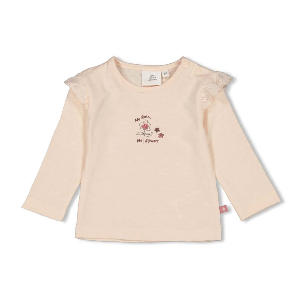 Feetje Longsleeve Ruches Wild Flowers Off White
