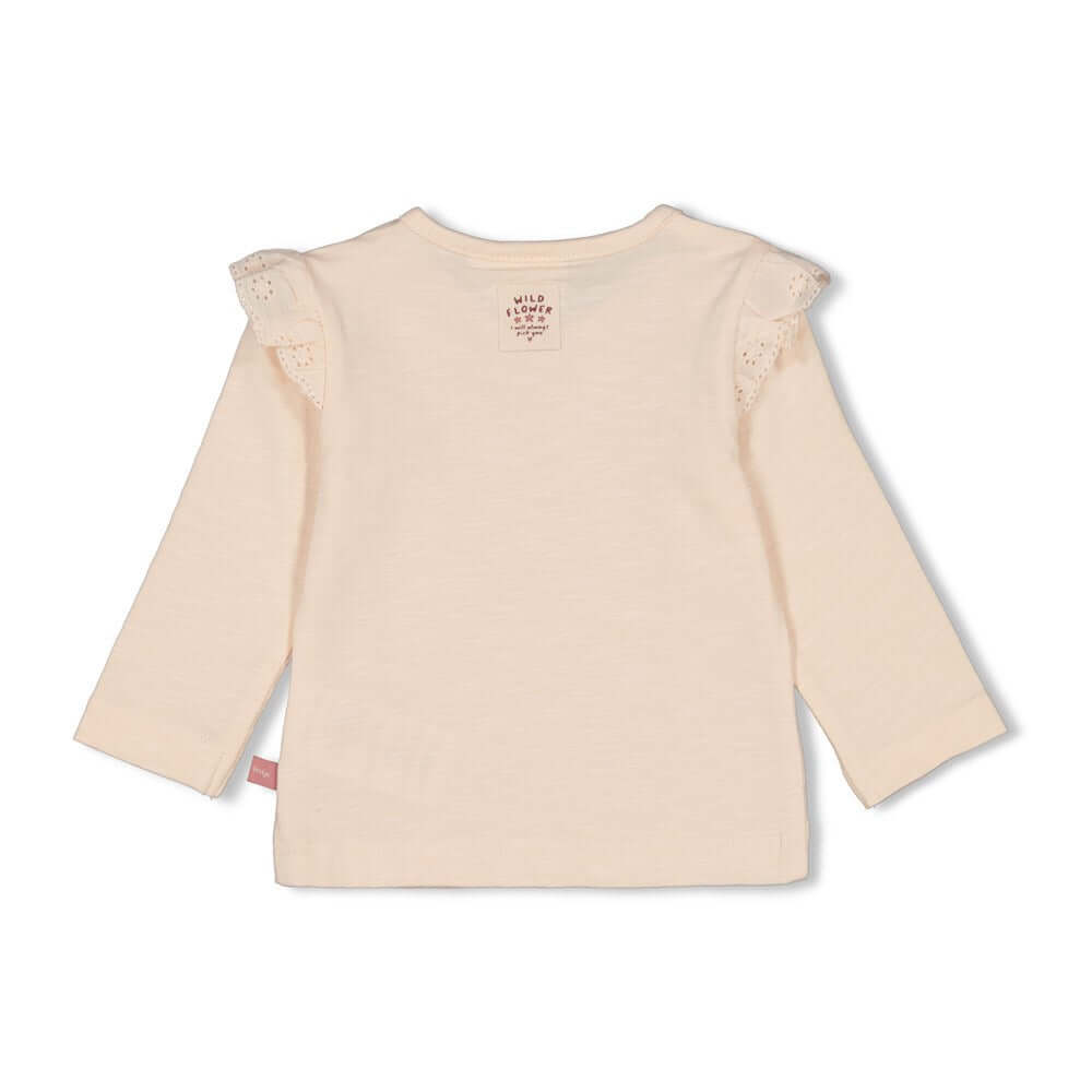 Feetje Longsleeve Ruches Wild Flowers Off White