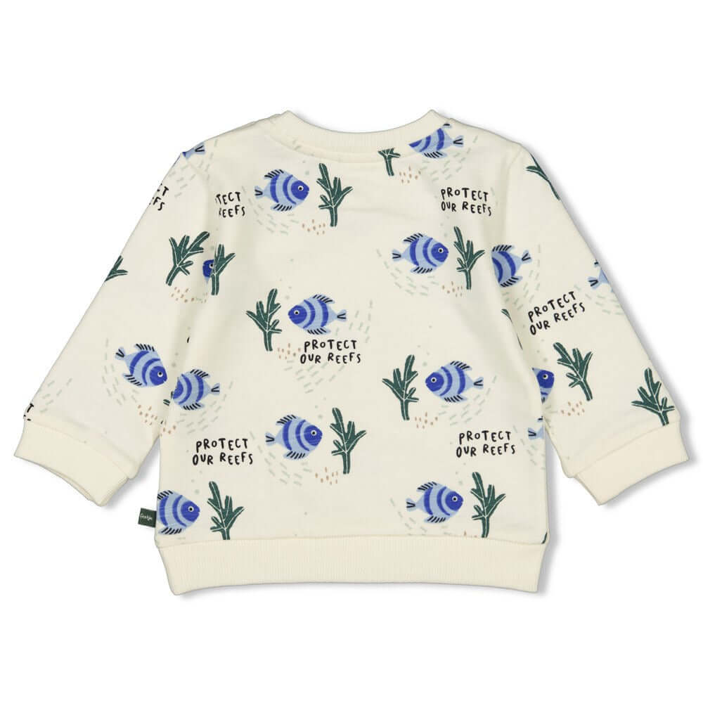 Feetje Pullover Protect Our Reefs Off White