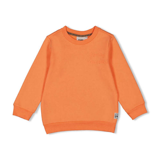 Sturdy Sweater Checkmate Neon Oranje
