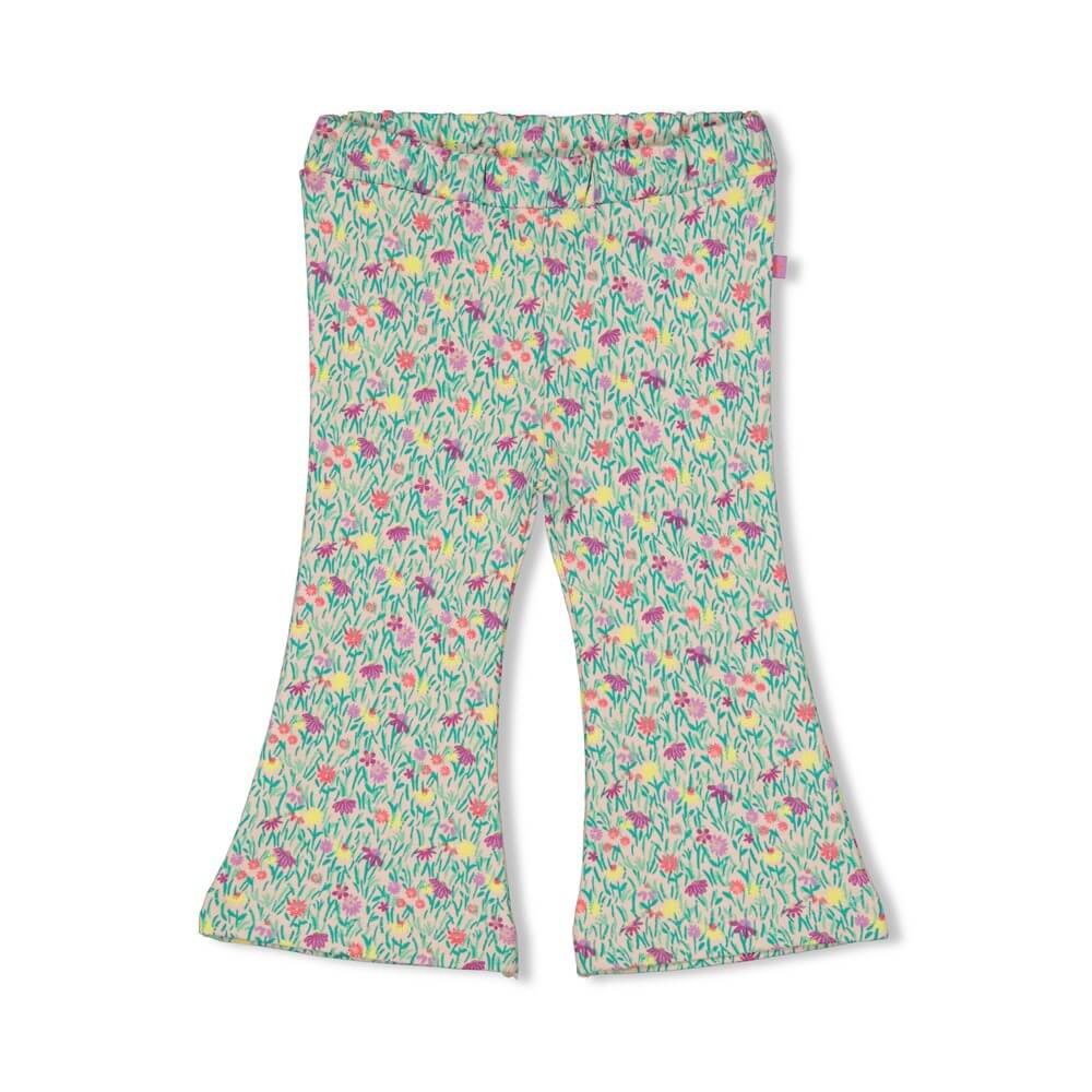 Feetje Flare Broek AOP, Picknick Perfect, Groen