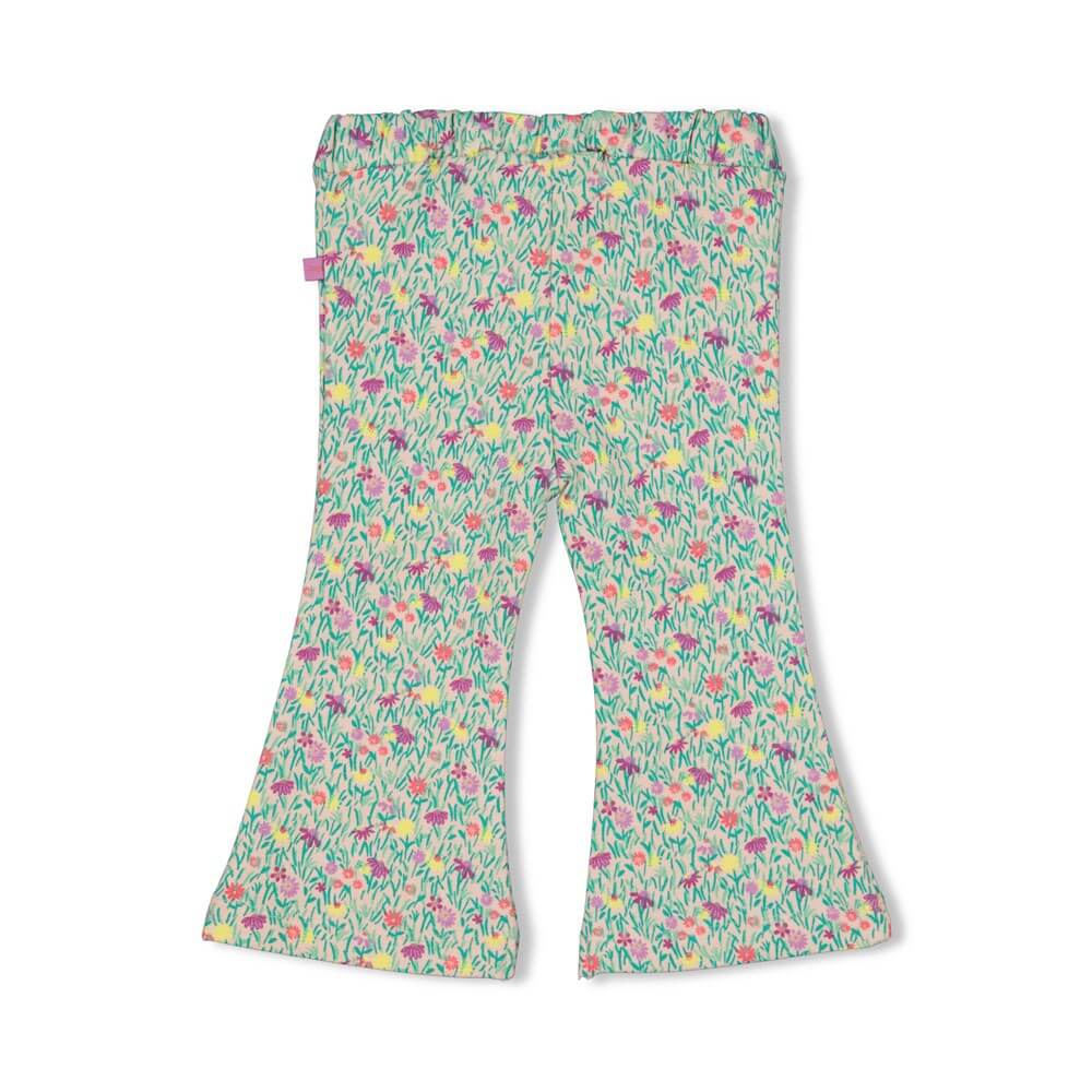 Feetje Flare Broek AOP, Picknick Perfect, Groen