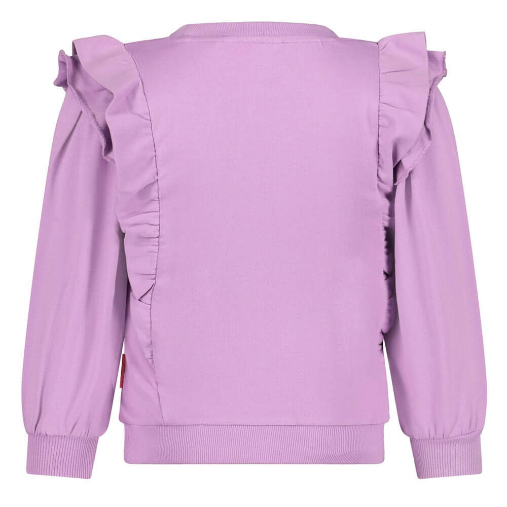 Jubel Sweater Ruches, Picknick Perfect, Lila
