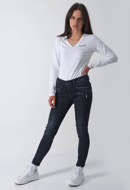 Miracle Of Denim Jeans SUZY Skinny Fit Slip Blau Schwarz