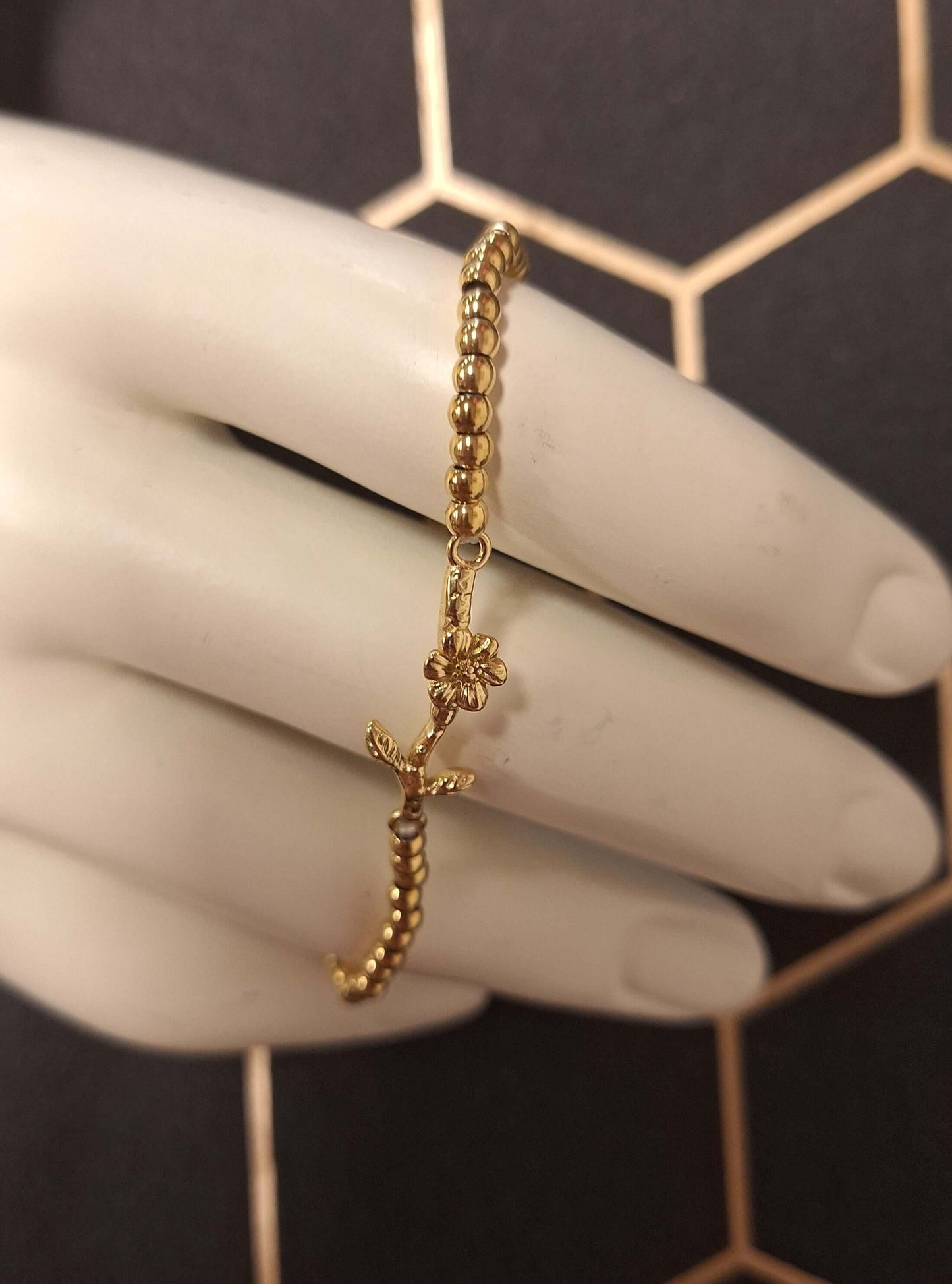Schmuck Rose & Camellia Geburtsblumen-Armband Gold