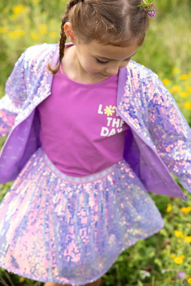 Jubel Pailetten Bomberjack, Picknick Perfect, Lila