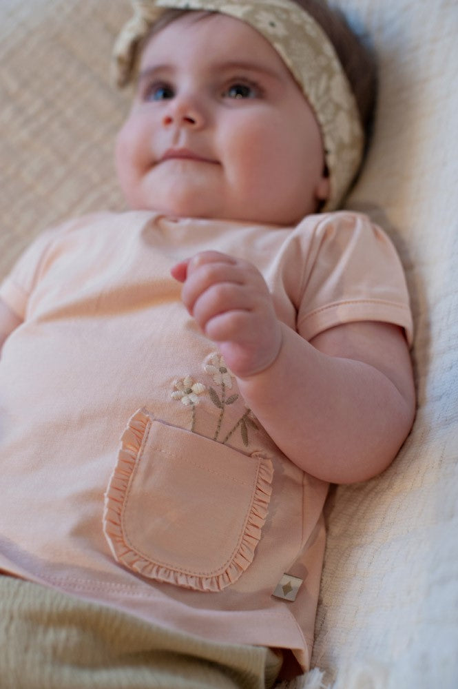 Feetje Meisje, T-shirt, Let Your Dreams Blossom, Perzik