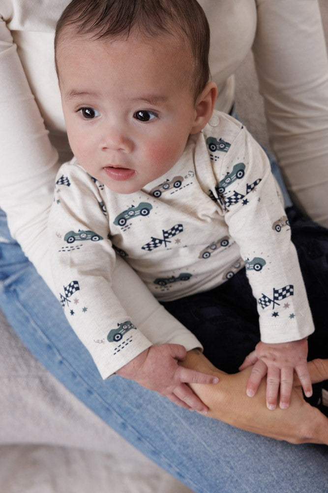 Feetje Longsleeve AOP, LET'S GO, Offwhite