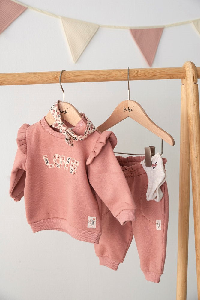 Feetje Sweater, WOODLAND BLOOM, Mauve