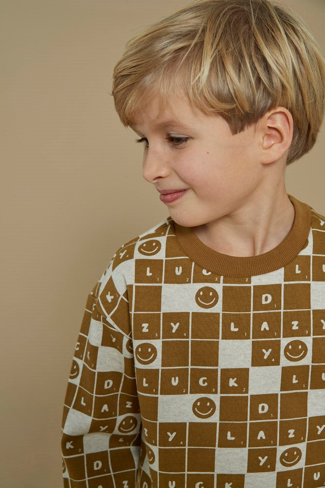 Sturdy Boys Sweater AOP, COUCH CLUB, Olijf