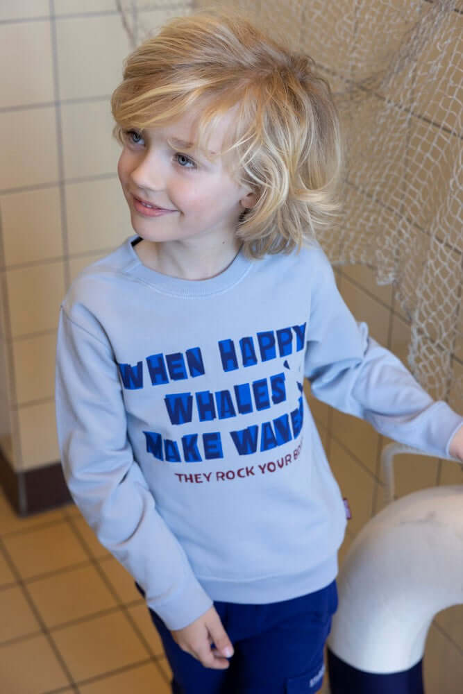 Sturdy Boys Sweater, WAVES AND WHALES, Blauw