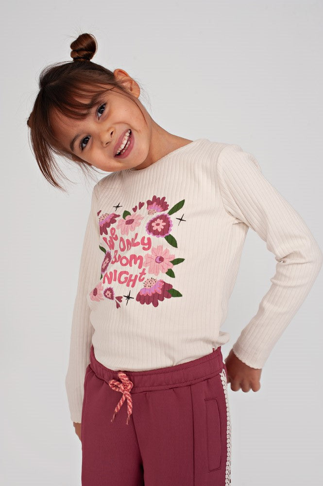 Jubel, Longsleeve rib - Moon Flowers, Offwhite