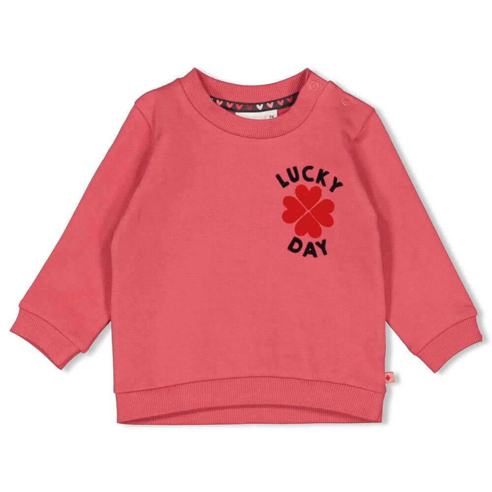 Feetje Sweater, QUEEN OF HEARTS,Roze