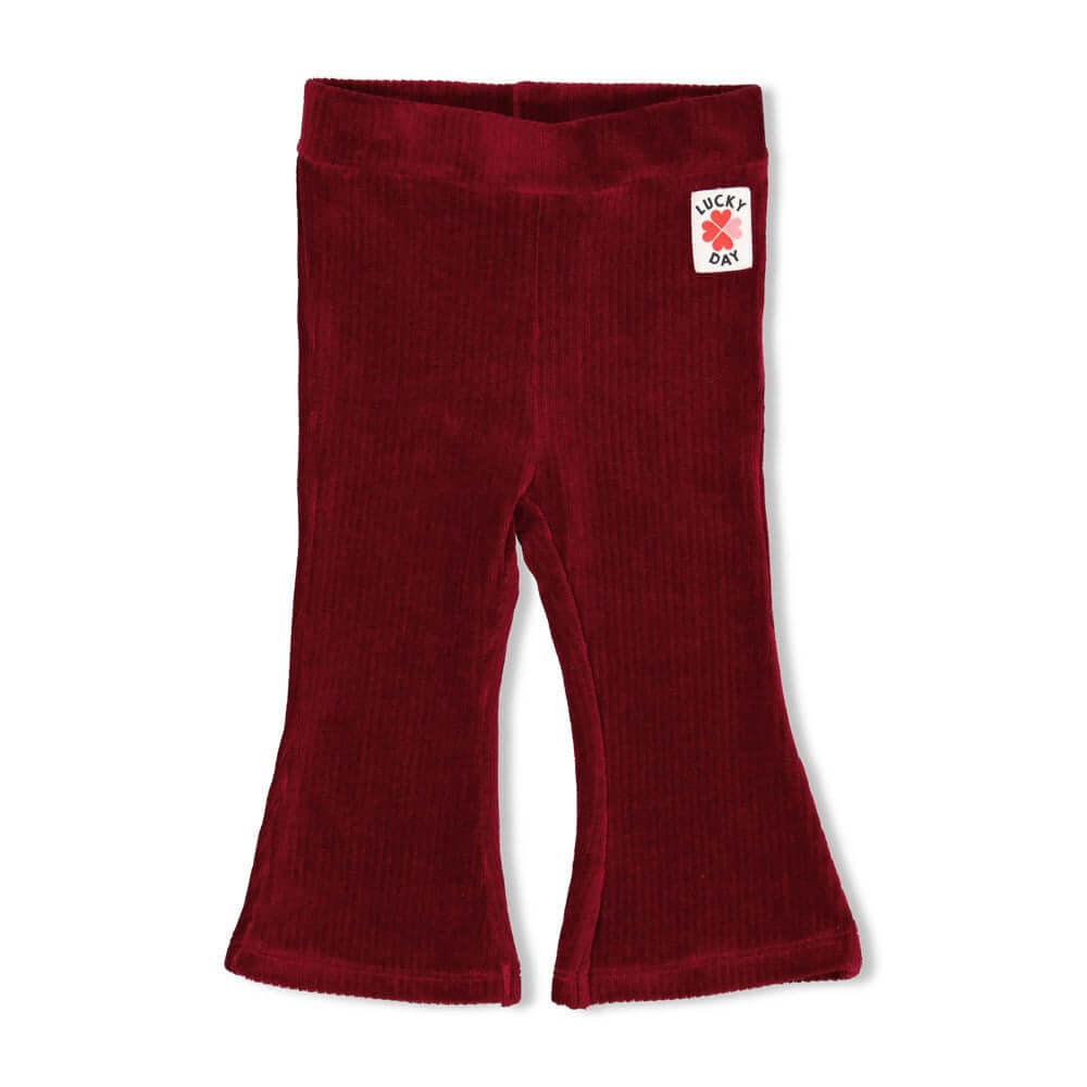 Feetje Flarebroek, Velours Rib, QUEENS OF HEARTS, Bordeaux