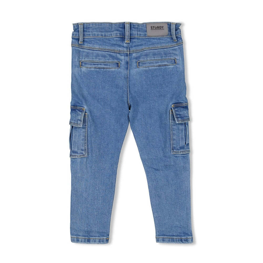 Sturdy Cargo Broek, WINTER DENIMS, Blauw Denim