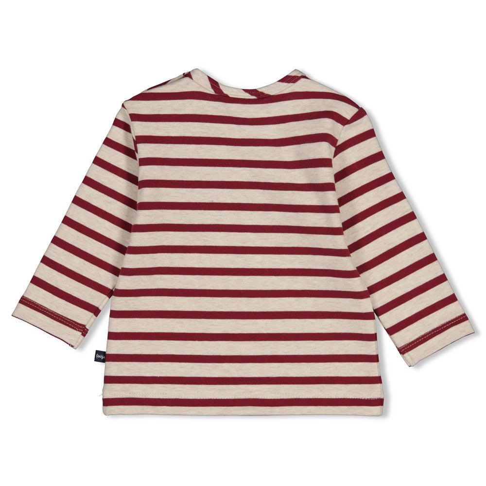 Feetje, Longsleeve streep - Built for Fun, Bordeaux