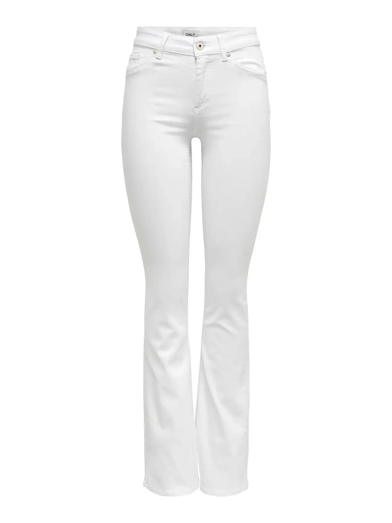 Only Dames Jeans BLUSH Mid Flared , White