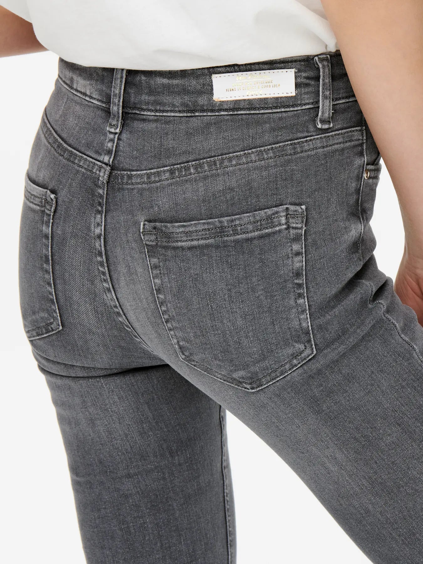 Only Dames Jeans BLUSH Mid Flared, Grey Denim