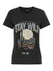 Only T-shirt LUCY, Black Texana wild