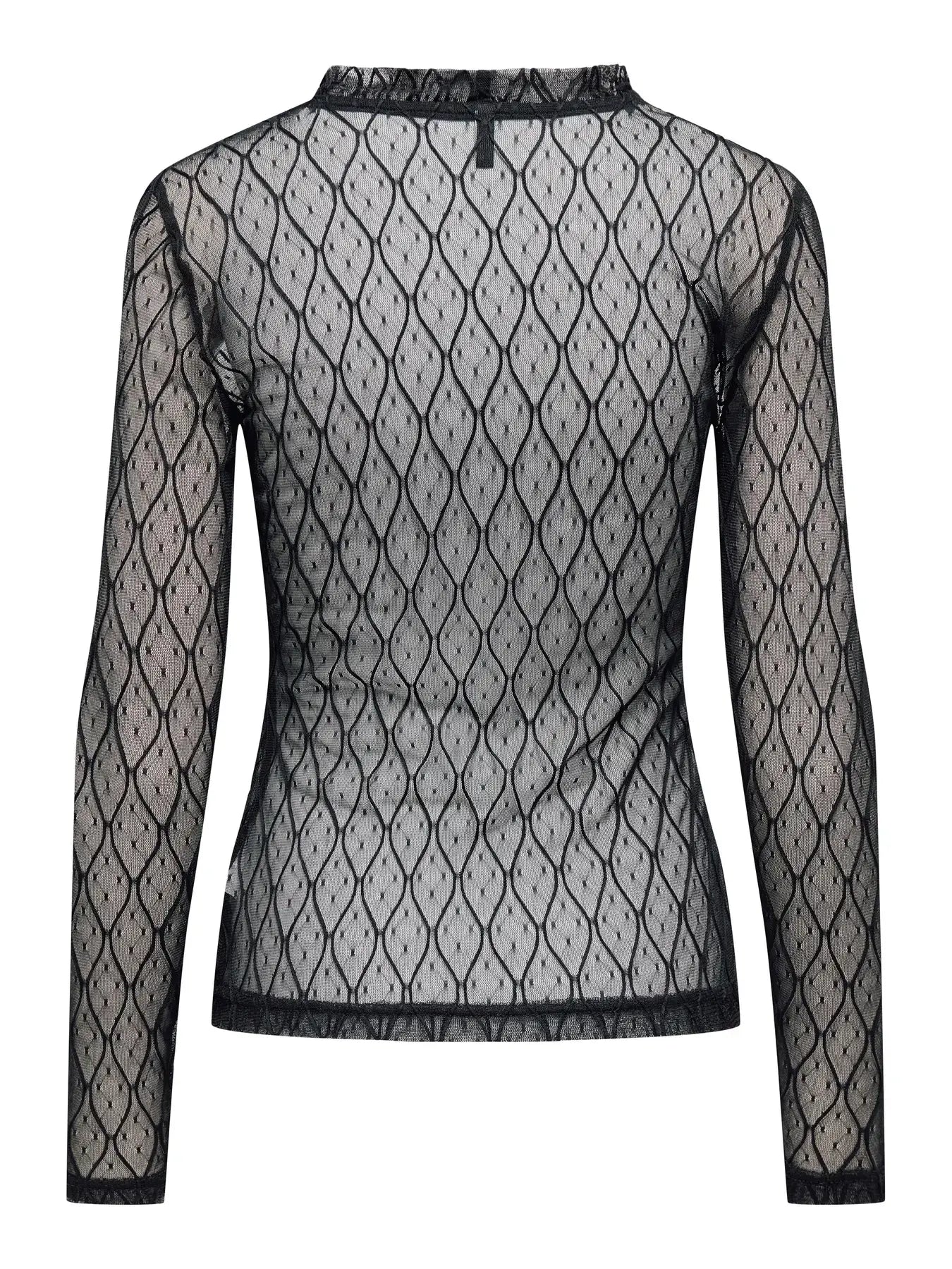Only Top SALINA l/s Lace Top Jrs, zwart
