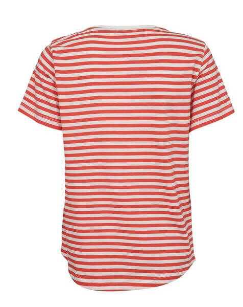 Freequent T-Shirt MIAN, Rood/Wit