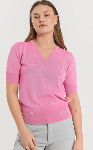 Freequent Pullover short sleeves, KATIE, Fuchsia Pink