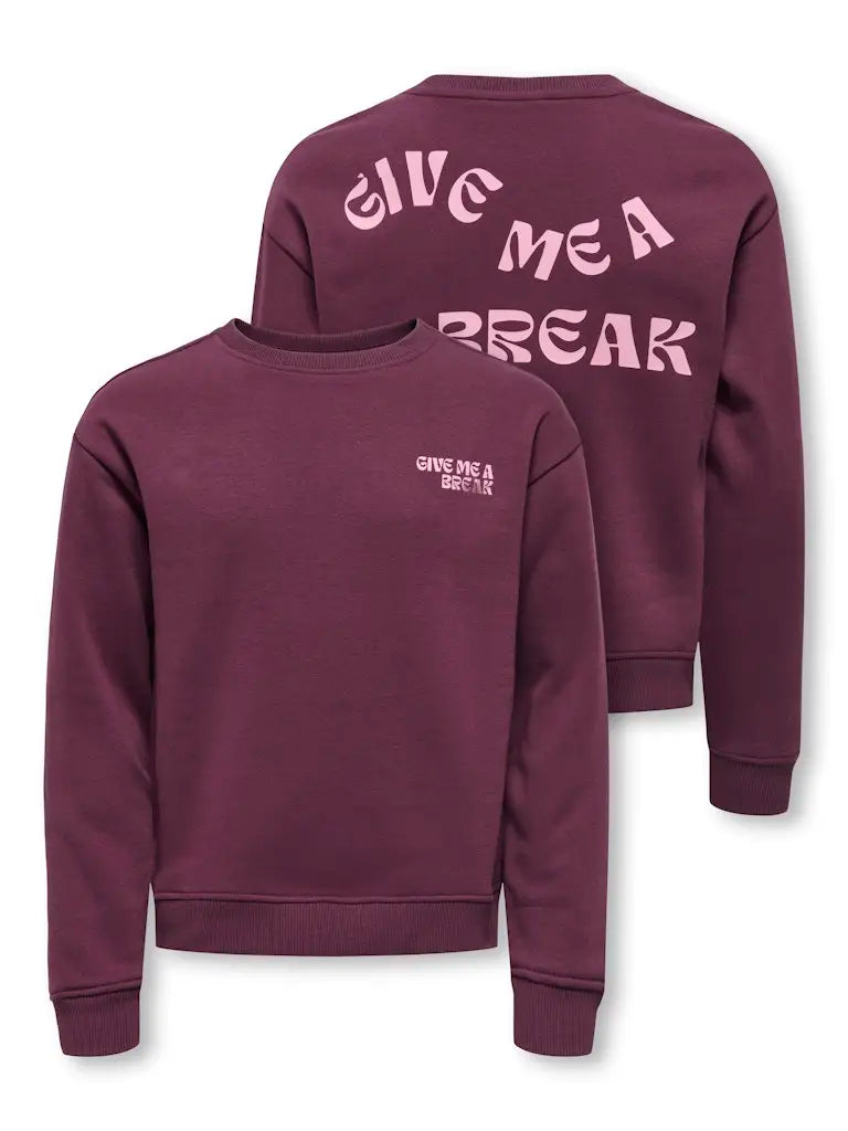 Only Girls Sweater, CAMINE,Mauve Wine Break/Sea Pink