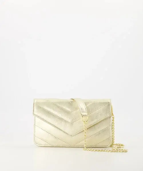 Handtas Clutch LAURIE, Metallic Gold