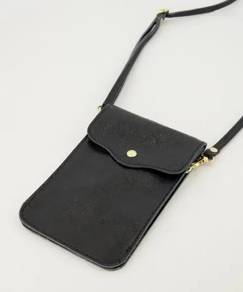 Pona - Sauvage Metallic - Crossbodytassen - Zwart