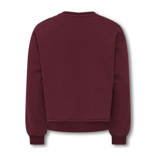 Kids Only Girls, Sweater, VICTORY, Cabernet Detroit/Cloud Dancer