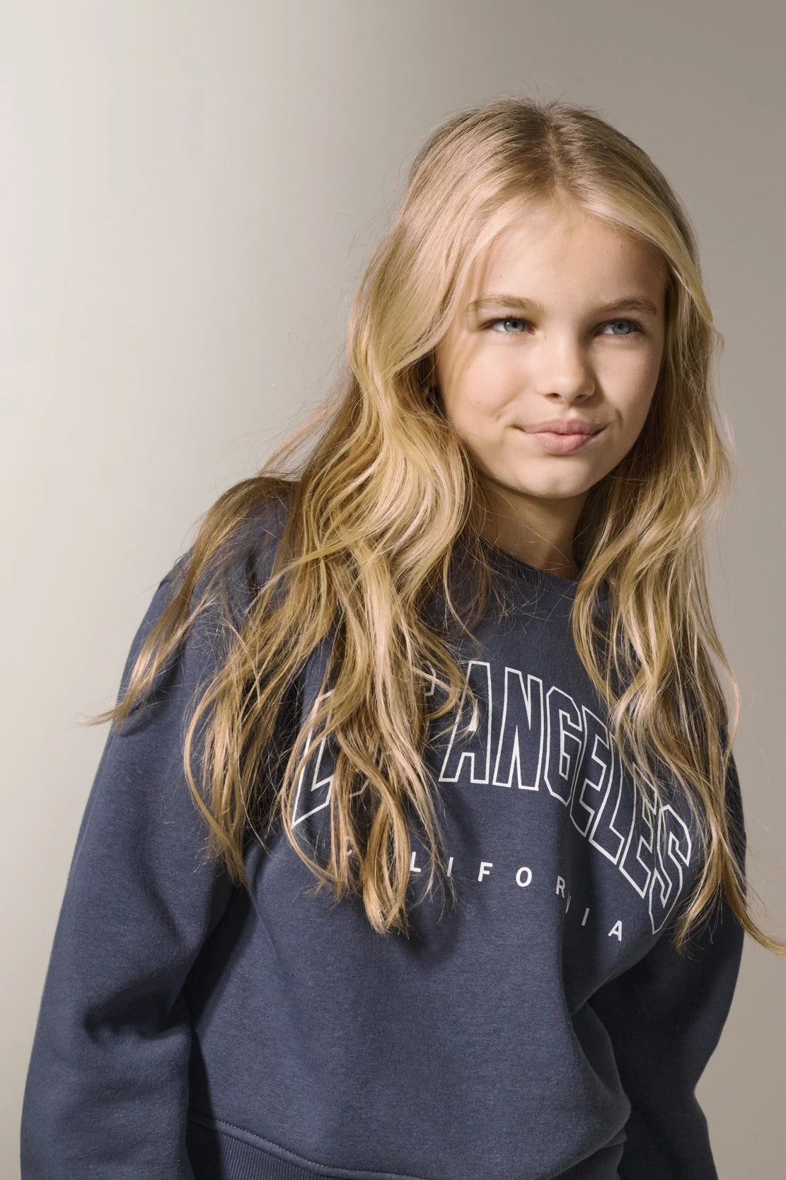 Kids Only Girls, Sweater CREW, Ombre Blue Los Angeles - California
