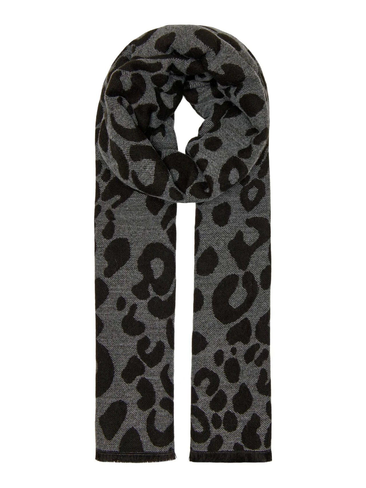 Only Dames Sjaals, MILA, Leo, Medium Grey Melange, Pure Cashmere