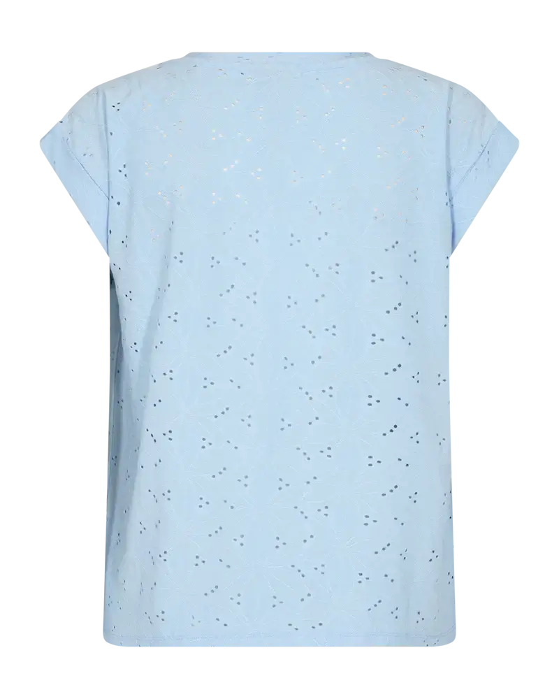 Freequent Shirt BLOND, Flower, Chambray Blue