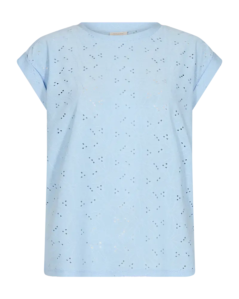 Freequent Shirt BLOND, Flower, Chambray Blue