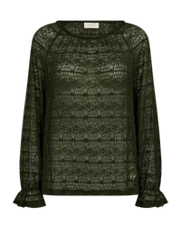 Freequent Blouse, IBENA, Kombu Green