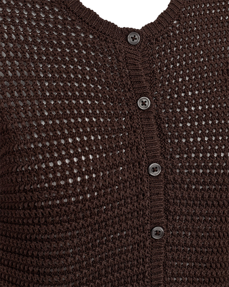 Freequent Dames Vest, TOTA, Coffee Bean