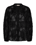 Freequent, JULU,Blouse, Black en Gold