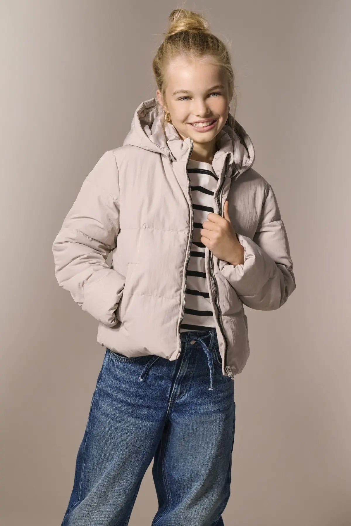 Kids Only Girls, DOLLY, LIFE SHT PUFFER JACKET, Pumice Stone