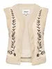 Only, Waiscoat, FRIDA Flower, Pumice Stone BLACK FLOWER EMB