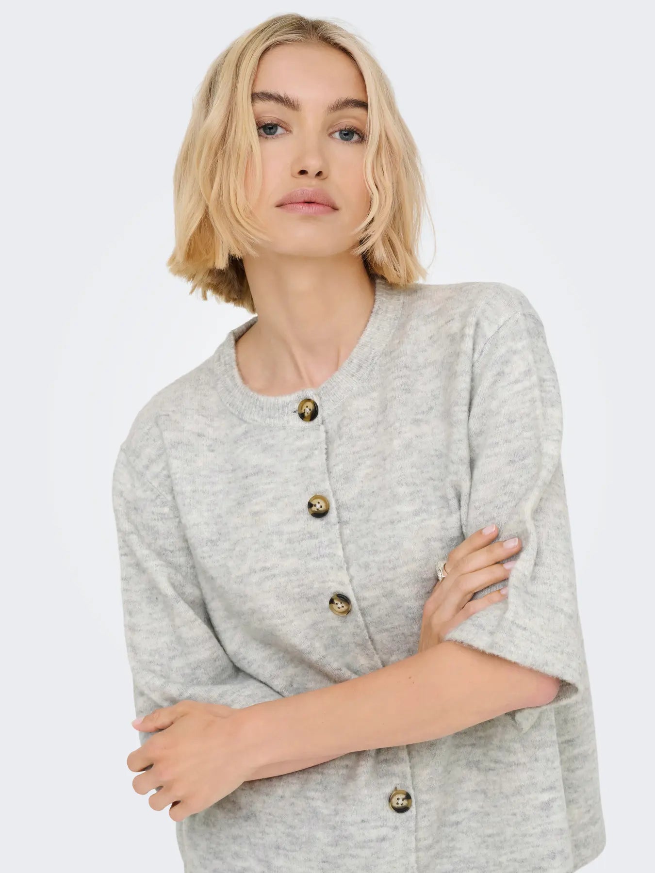 Only Dames Cardigan CAMILLA, Light Grey Melange