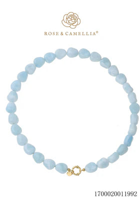 Rose & Camillia, Chunky Ketting,Licht Blauw