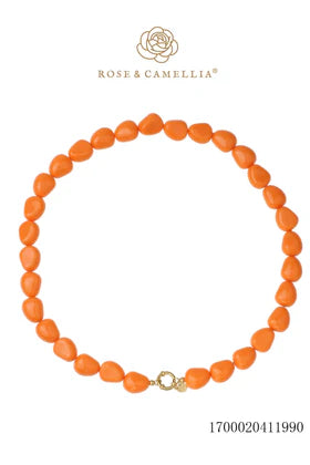 Rose & Camillia, Chunky Ketting,Oranje