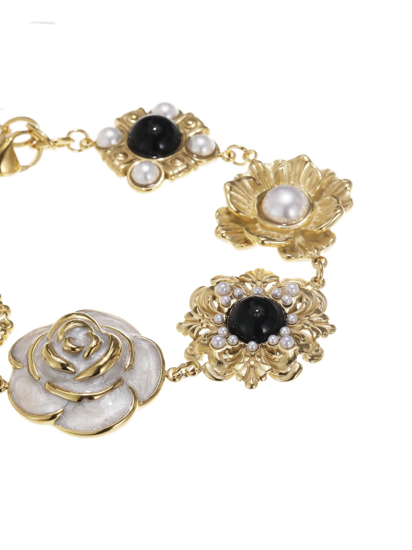 Sieraden Rose & Camellia Armband, Vintage Collectie goud