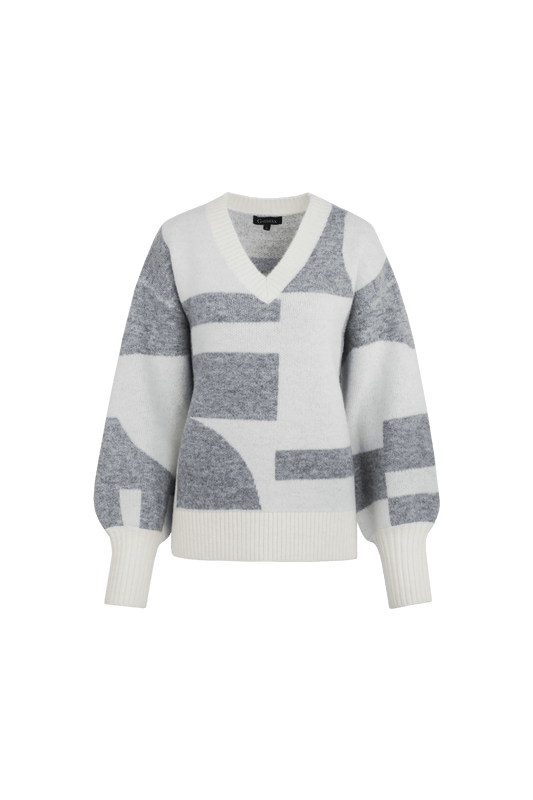 G-maxx Pullover ELZANA Wolwit/ Grijs