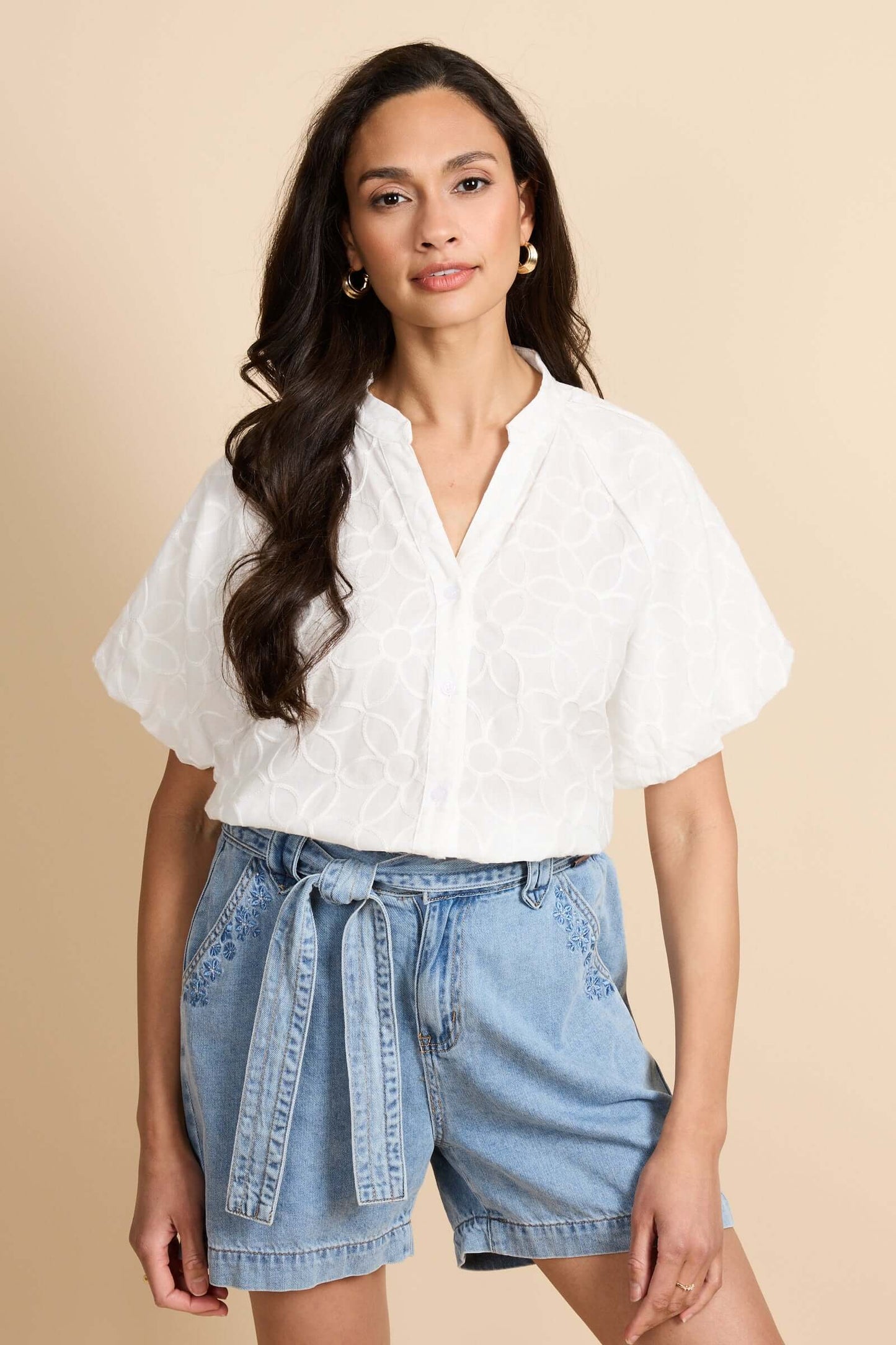 G-maxx Blouse, Thalia, Off White