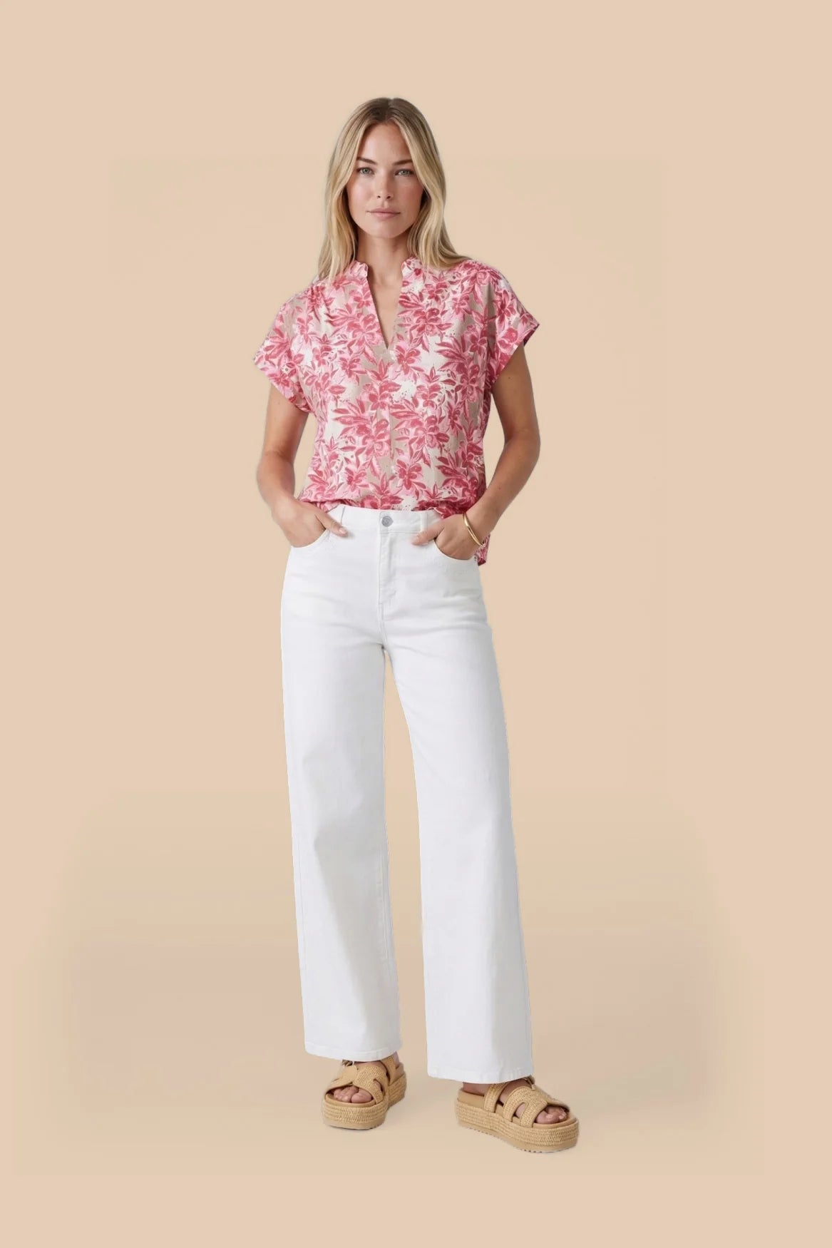 G-Maxx Top, DEVON, Sand/Pink