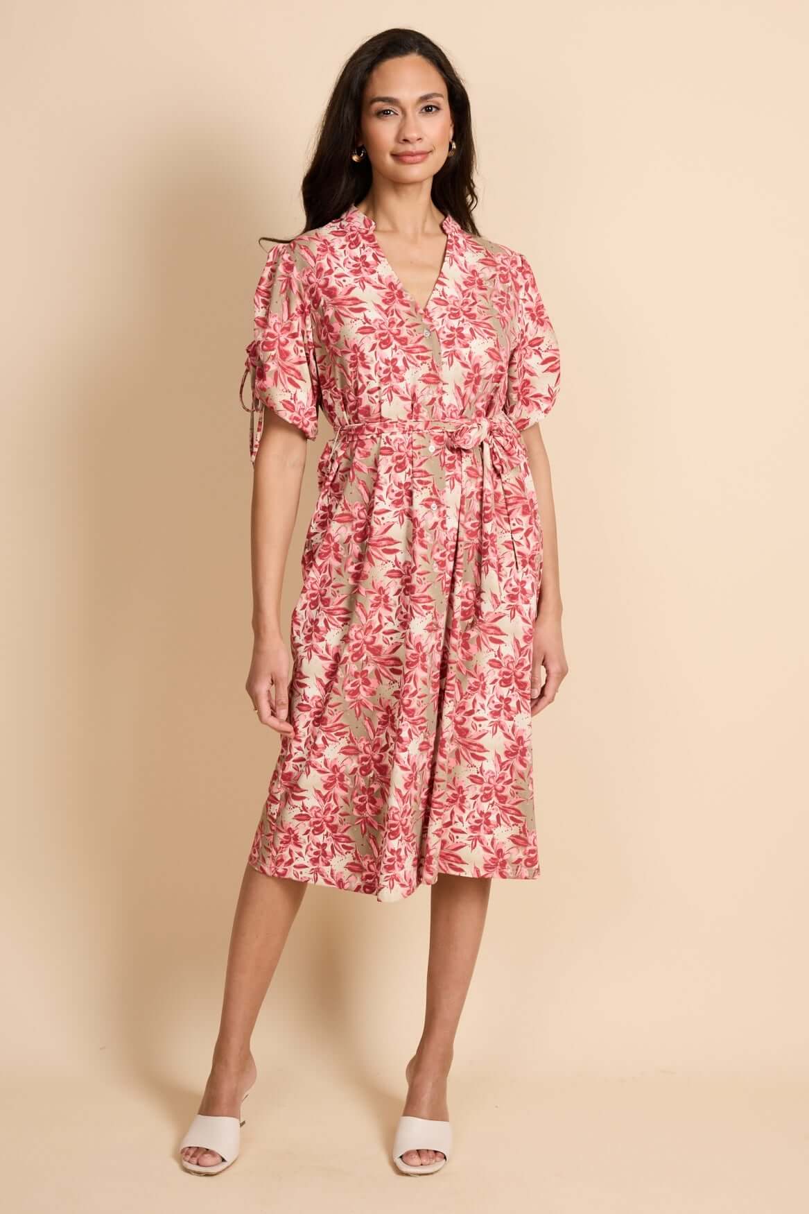 G-maxx, Jurk Evania, Sand/Pretty Pink