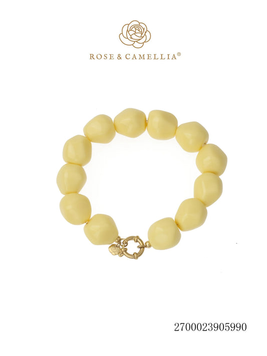 Rose & Camillia, Chunky armband, Geel