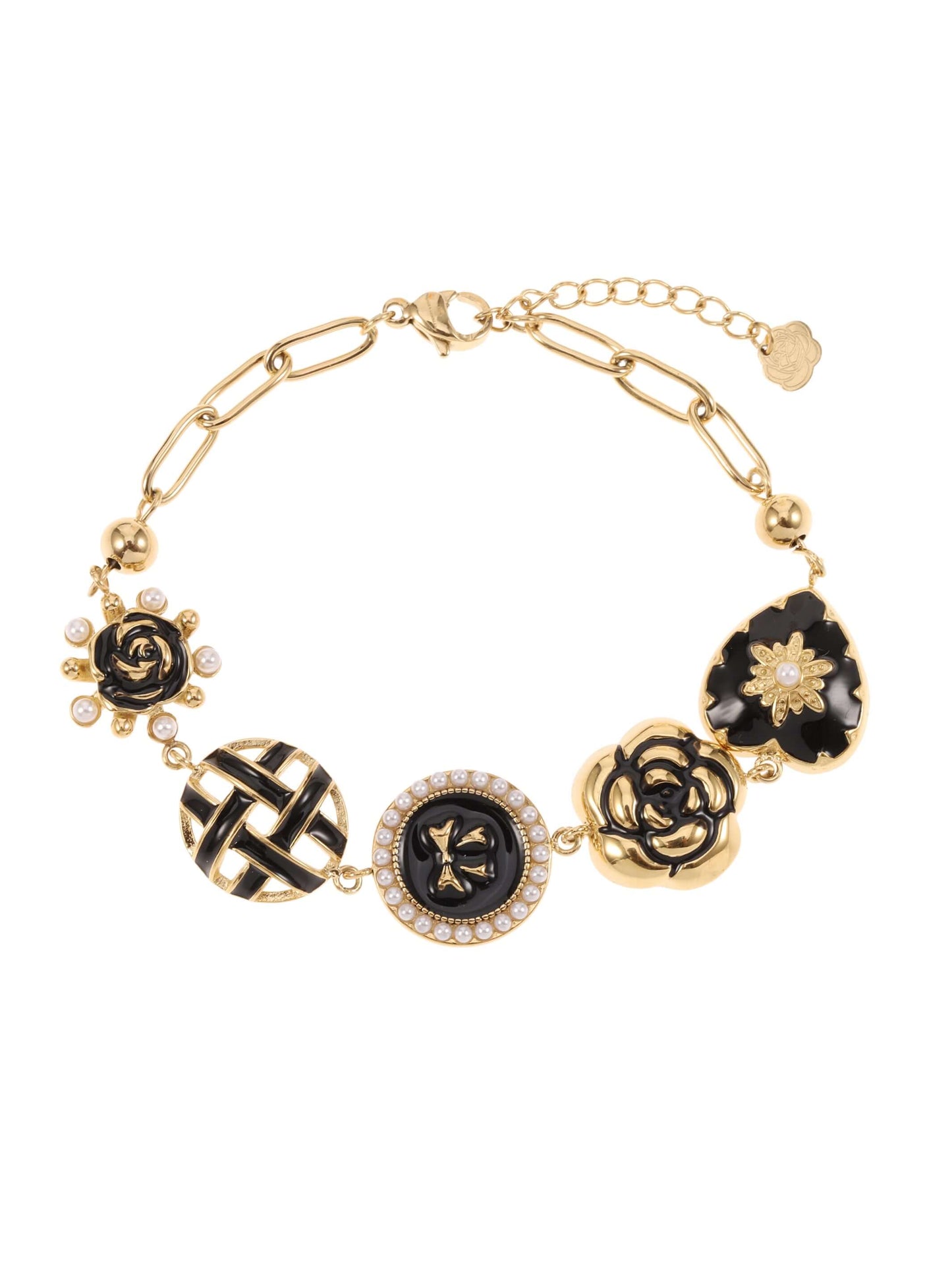 Sieraden Rose & Camellia Armband, Vintage Collectie goud