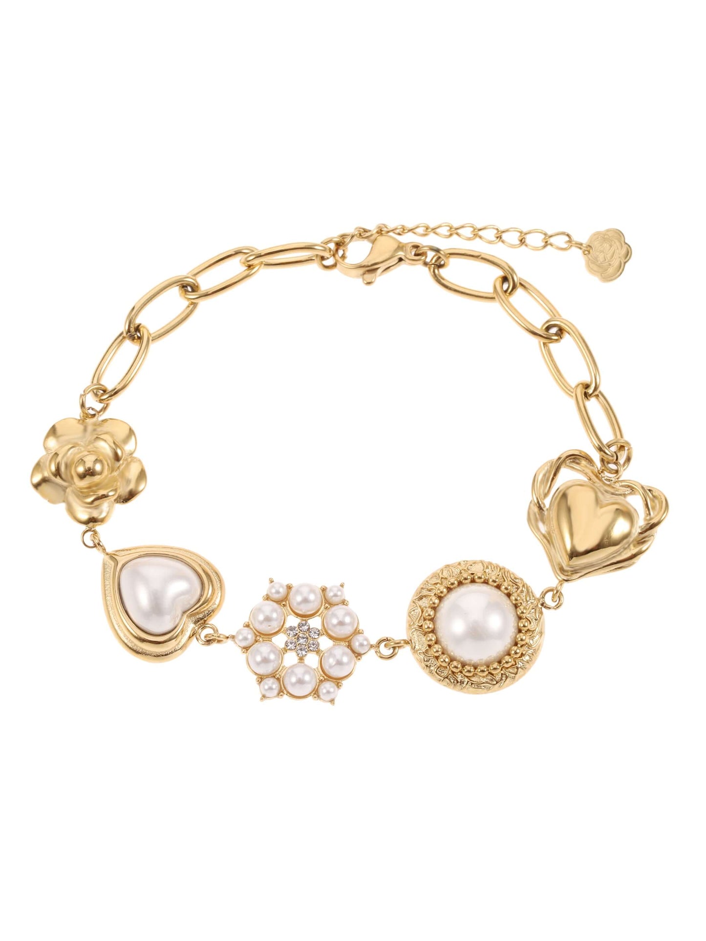 Sieraden Rose & Camellia Armband, Vintage Collectie goud